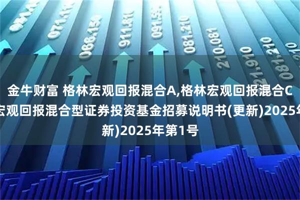 金牛财富 格林宏观回报混合A,格林宏观回报混合C: 格林宏观回报混合型证券投资基金招募说明书(更新)2025年第1号