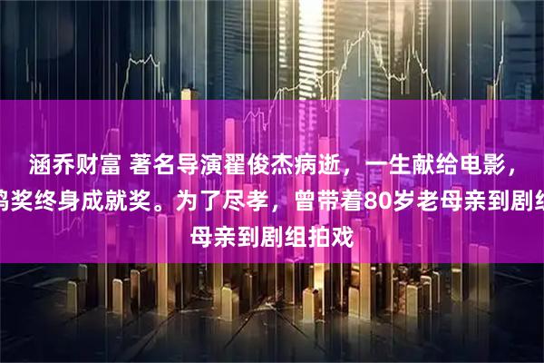 涵乔财富 著名导演翟俊杰病逝，一生献给电影，获金鸡奖终身成就奖。为了尽孝，曾带着80岁老母亲到剧组拍戏