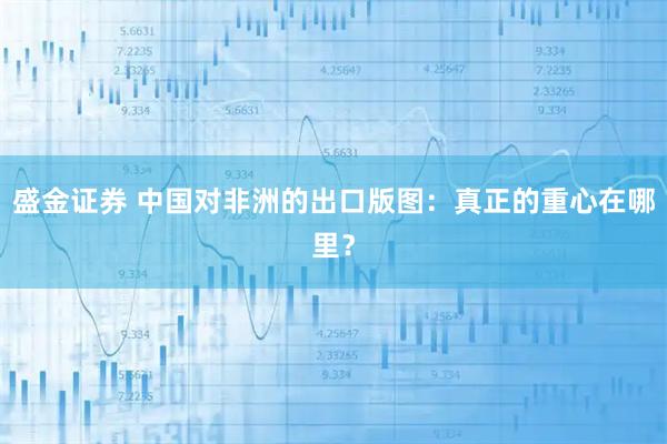 盛金证券 中国对非洲的出口版图：真正的重心在哪里？